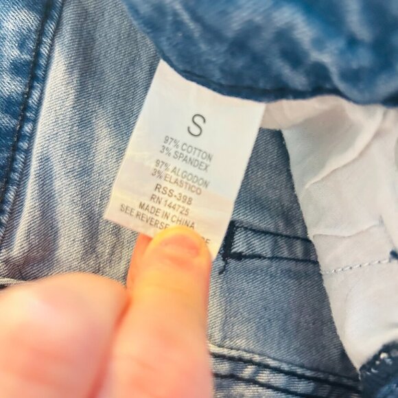 American Bazi Denim Flag Shorts Womens Size Small Jean Cut Off Short Patriotic - Picture 5 of 7